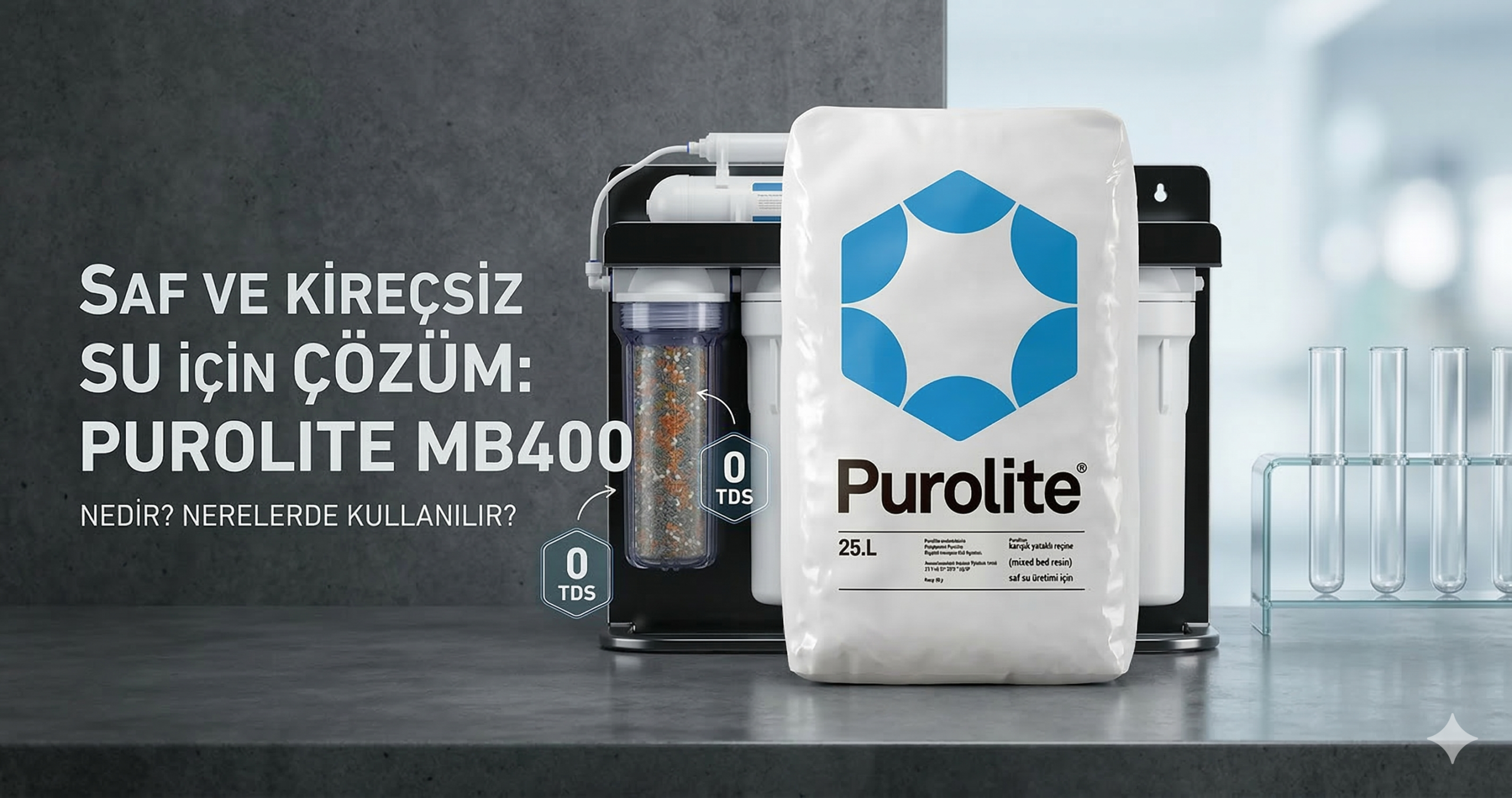 Saf ve Kireçsiz Su İçin Çözüm: Purolite MB400 Karışık Yataklı Reçine Nedir?